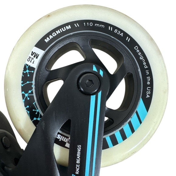 Roller Derby Elite Delta 110 Black Teal Adult Inline Skates Size 10 USA EUC - Picture 6 of 12